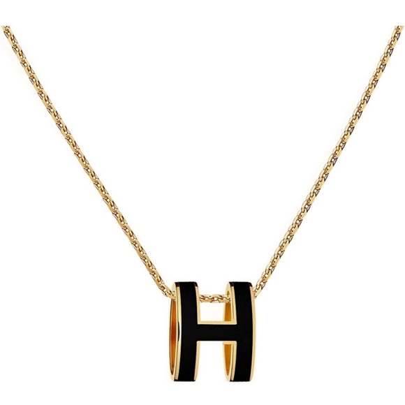 NWT “H” Classic Letter Design 18K Gold Plated Necklace - Picture 1 of 3